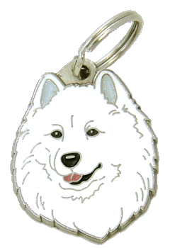 Samoieda <br> (placa de identificação para cães, Gravado incluído)